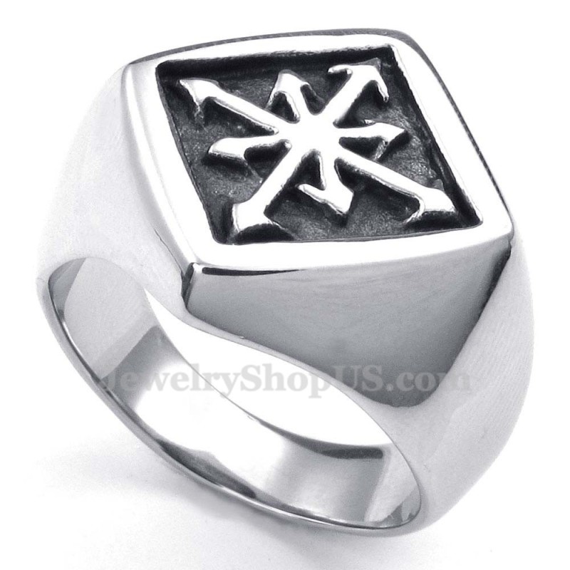 Bague Croix Fléchée En Titane Bague Croix Fléchée En Titane