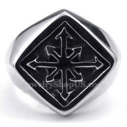 Bague Croix Fléchée En Titane