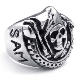 Bague Crâne En Titane