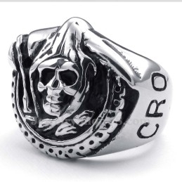 Bague Crâne En Titane
