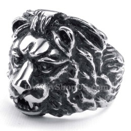 Bague Tête De Lion En Titane