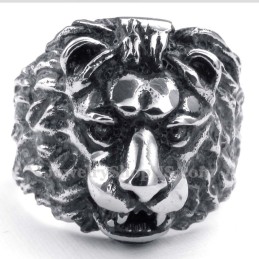 Bague Tête De Lion En Titane