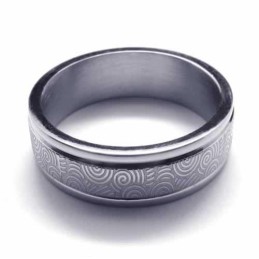 Bague En Titane À Deux Rainures De 6 Mm