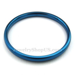 Bague Ronde Bleue En Titane De 2 Mm