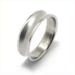 Bague Concave En Titane De 6 Mm