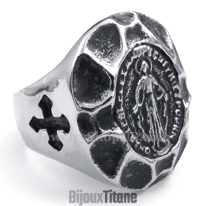 Bague Vierge Marie En Titane Bague Vierge Marie En Titane