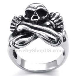 Bague Crâne En Titane