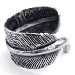 Bague Plume En Titane