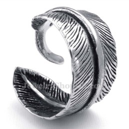 Bague Plume En Titane