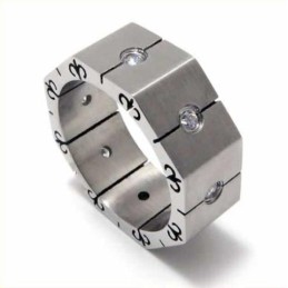 Bague En Titane Sertie De Diamants De 8 Mm