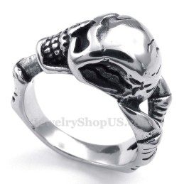 Bague Crâne En Titane