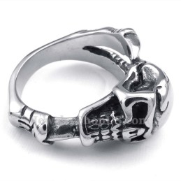 Bague Crâne En Titane