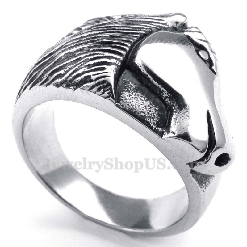 Bague Tête De Cheval En Titane Bague Tête De Cheval En Titane