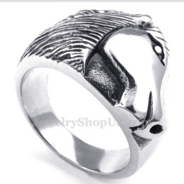 Bague Tête De Cheval En Titane