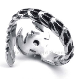 Bague Scorpion En Titane Avec Zircon Bleu