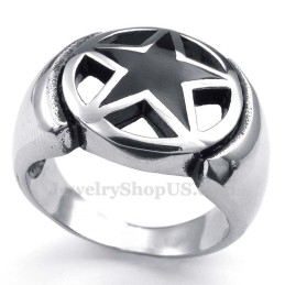Bague Étoile À Cinq Branches En Titane