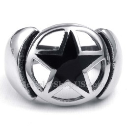 Bague Étoile À Cinq Branches En Titane