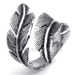 Bague Plume En Titane