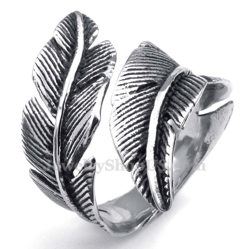 Bague Plume En Titane