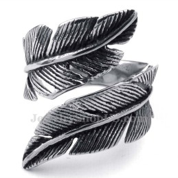Bague Plume En Titane