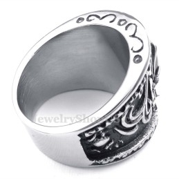 Bague En Titane Avec Zircon Noir