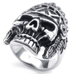Bague Crâne Indien En Titane