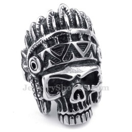 Bague Crâne Indien En Titane