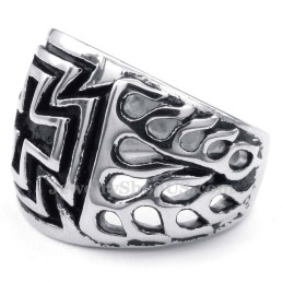 Bague Croix En Titane