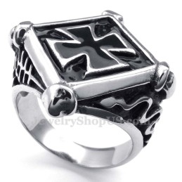 Bague Croix Losange En Titane