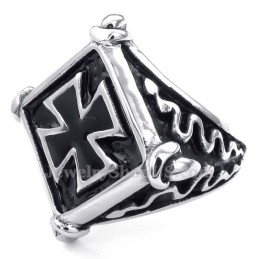 Bague Croix Losange En Titane