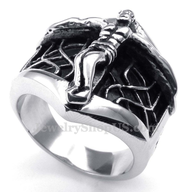 Bague Jésus En Toile D'Araignée En Titane