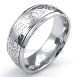 Bague En Titane Avec Motif De Corrosion
