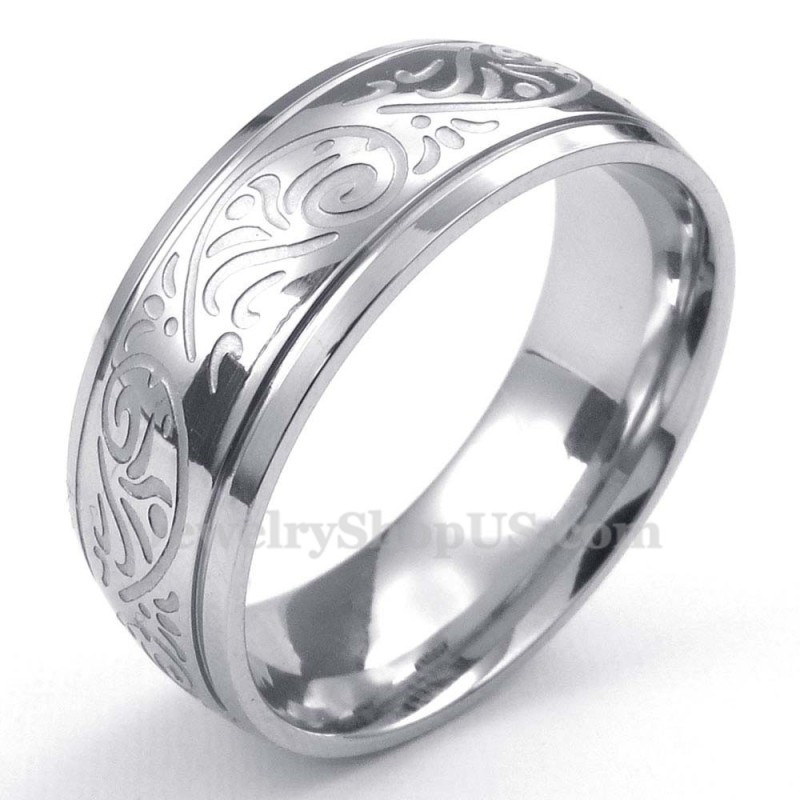 Bague En Titane Avec Motif De Corrosion Bague En Titane Avec Motif De Corrosion