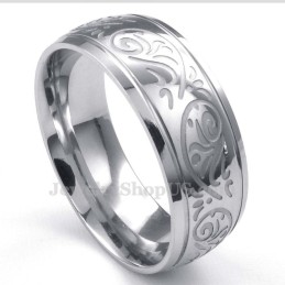 Bague En Titane Avec Motif De Corrosion