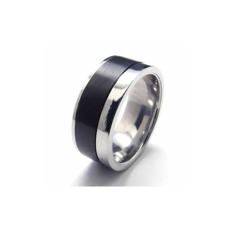 Bague En Titane Noir Pour Homme De 8 Mm Bague En Titane Noir Pour Homme De 8 Mm