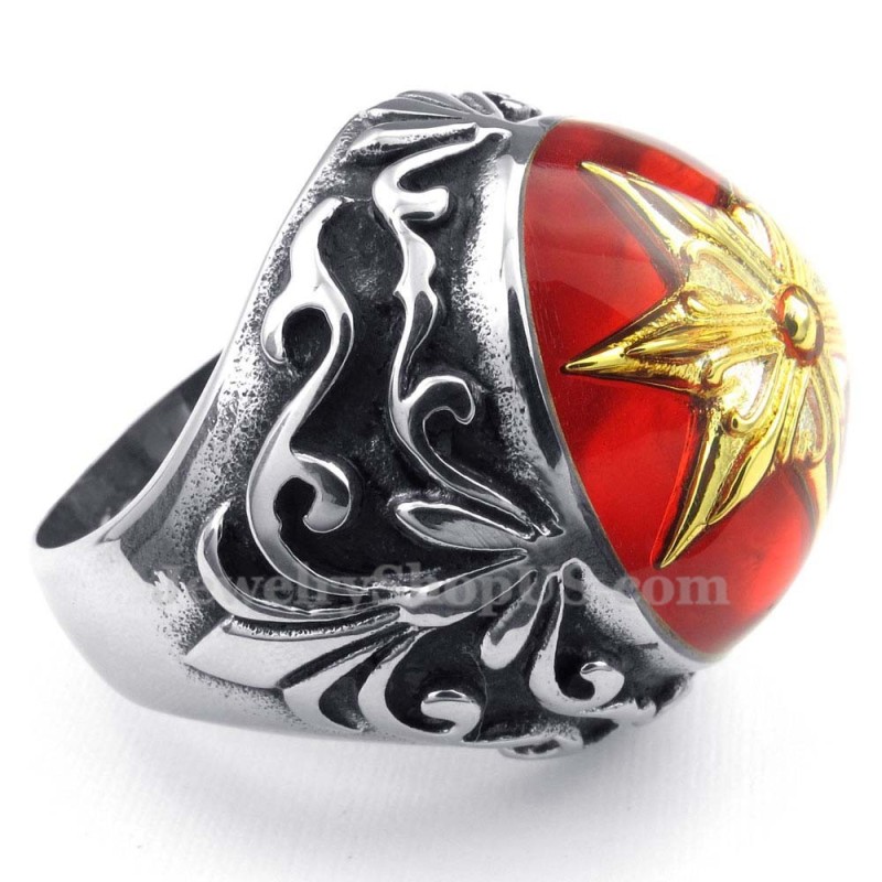 Bague En Titane Avec Étoile De David En Or Bague En Titane Avec Étoile De David En Or