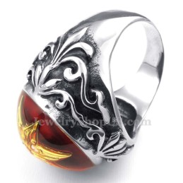 Bague En Titane Avec Étoile De David En Or