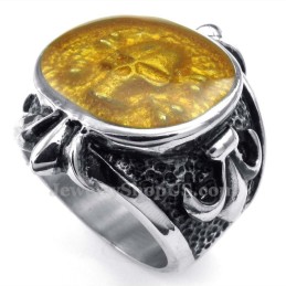 Bague Tête De Mort En Poudre De Titane