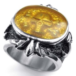 Bague Tête De Mort En Poudre De Titane