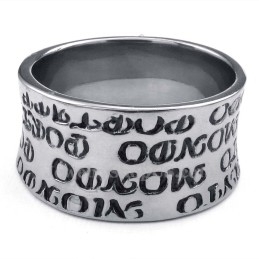 Bague Croix En Titane Et Or