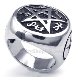 Bague Étoile À Cinq Branches En Titane