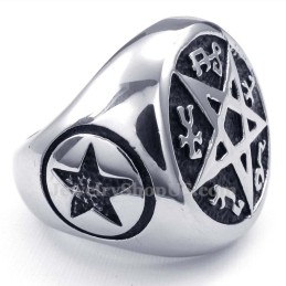 Bague Étoile À Cinq Branches En Titane