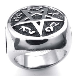 Bague Étoile À Cinq Branches En Titane