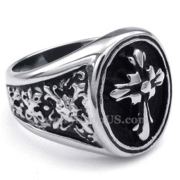 Bague Croix En Titane