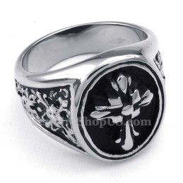 Bague Croix En Titane