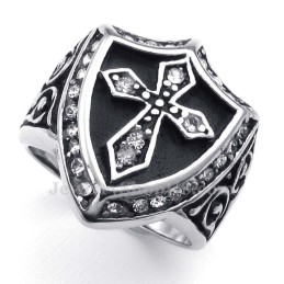 Bague Croix En Titane