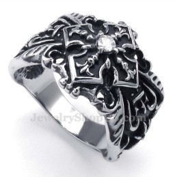 Bague Croix En Titane