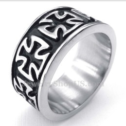 Bague Croix En Titane