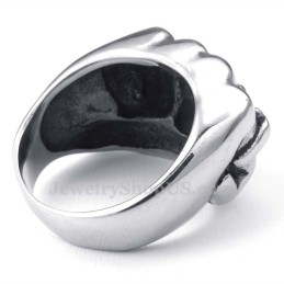 Bague De Poing En Titane Avec Zircon Rouge