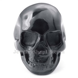 Bague Tête De Mort En Titane Noir